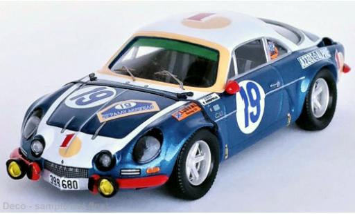 Diecast model cars Alpine A110 rallye Renault No.19 Rally Acropolis 1972 1/43 Trofeu