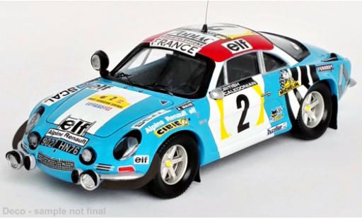 Diecast model cars Alpine A110 rallye Renault No.2 Rally WM Safari Rally 1974 1/43 Trofeu