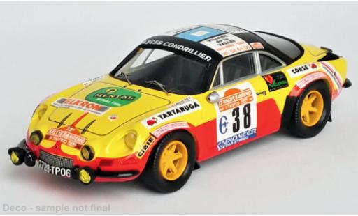 Diecast model cars Alpine A110 rallye Renault No.38 Rally WM Rally San Remo 1981 1/43 Trofeu