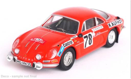 Diecast model cars Alpine A110 rallye Renault No.78 Rally WM Rally Monte Carlo 1975 1/43 Trofeu