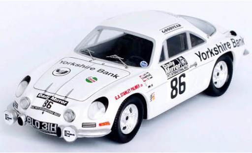 Diecast model cars Alpine A110 rallye Renault No.86 RAC Rally 1972 1/43 Trofeu
