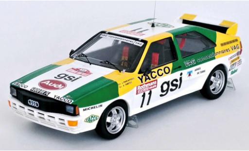 Diecast model cars Audi Quattro rallye No.11 Rally - 1000 Pistes 1983 1/43 Trofeu