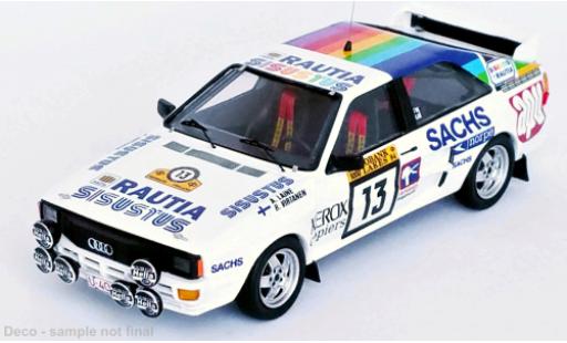 Diecast model cars Audi Quattro rallye No.13 Rally WM 1000 Lakes Rally 1984 1/43 Trofeu