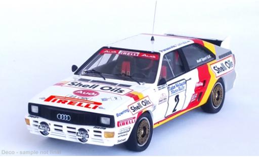 Diecast model cars Audi Quattro rallye No.2 S huiles Rally Manx 1985 1/43 Trofeu