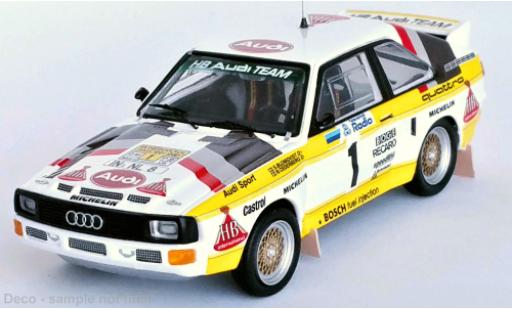 Diecast model cars Audi Sport Quattro rallye No.1 HB Rally WM Rally Sweden 1985 1/43 Trofeu