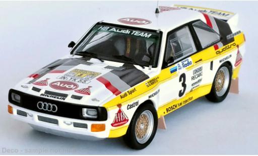 Diecast model cars Audi Sport Quattro rallye No.3 HB Rally WM Rally Sweden 1985 1/43 Trofeu