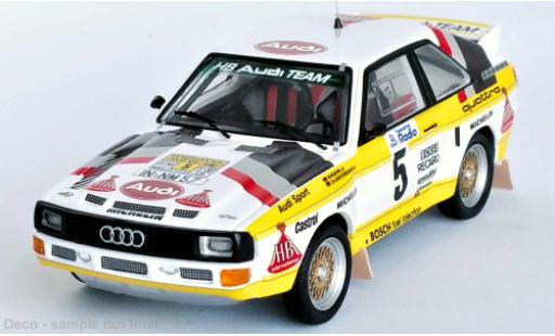Diecast model cars Audi Sport Quattro rallye No.5 HB Rally WM Rally Sweden 1985 1/43 Trofeu