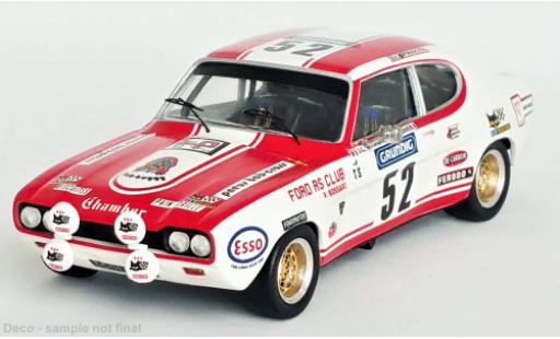 Diecast model cars Ford Capri RS 2600 MK I No.52 Tour de France Auto 1973 1/43 Trofeu