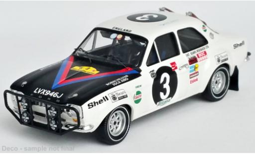 Diecast model cars Ford Escort MK1 MK I No.3 Safari Rally 1971 1/43 Trofeu