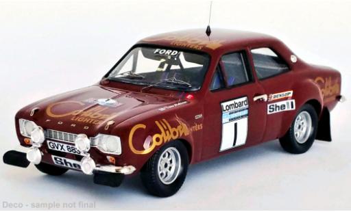 Diecast model cars Ford Escort RS 1600 MK I No.1 Colibri Lighters Rally WM RAC Rally 1974 1/43 Trofeu