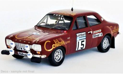 Diecast model cars Ford Escort RS 1600 MK I No.15 Colibri Lighters Rally WM RAC Rally 1974 1/43 Trofeu