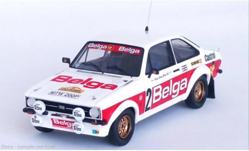 Diecast model cars Ford Escort RS 1800 Mk II No.2 Belga Rally Condroz 1979 1/43 Trofeu
