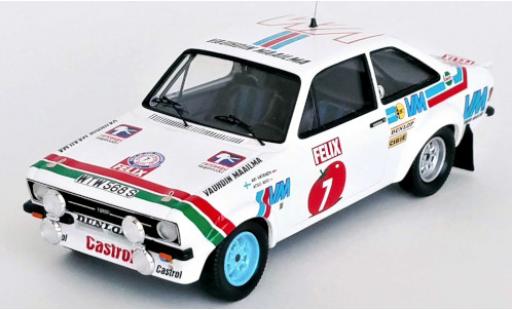 Diecast model cars Ford Escort RS 1800 Mk II No.7 Rally WM 1000 Lakes Rally 1978 1/43 Trofeu