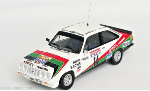 Diecast model cars Ford Escort RS 2000 MK II No.14 HWRT tuning Rally DM Rally Hunsr&Atilde;&frac14;ck 1984 1/43 Trofeu