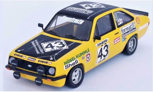Diecast model cars Ford Escort RS 2000 MK II No.43 H.Kummle 1980 1/43 Trofeu