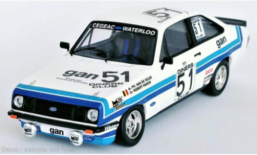 Diecast model cars Ford Escort RS 2000 MK II No.51 24h Spa 1981 1/43 Trofeu