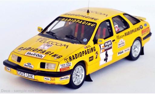 Diecast model cars Ford Sierra XR 4x4 No.4 Telecom Radiopaging Welsh Rally 1987 1/43 Trofeu