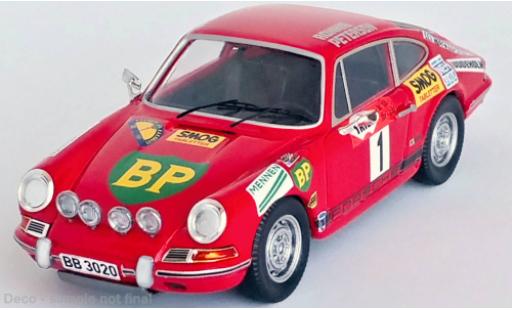 Diecast model cars Porsche 911 Base L No.1 Rally Su&Atilde;&uml;de 1970 1/43 Trofeu