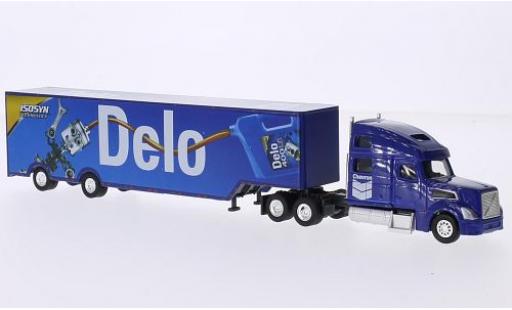 Diecast model cars Volvo 780 Base Sleeper Cab Chevron Delo avec transporteur Race-trunkauflieger 1/87 Trucks N Stuff