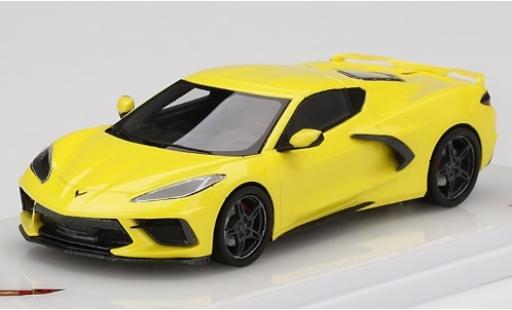 Diecast model cars Chevrolet Corvette Stingray (C8) metallic yellow 2020 1/43 TrueScale Miniatures