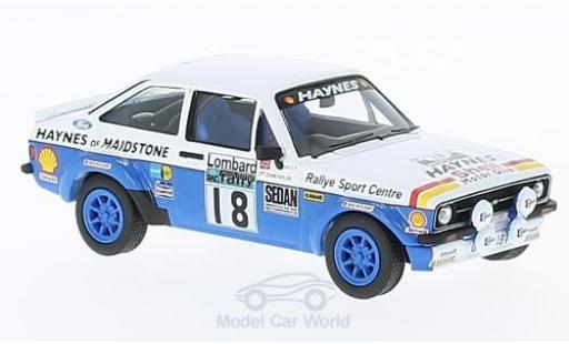 Diecast model cars Ford Escort RS 1800 MK2 RHD No.18 Rally WM RAC Rally J.Taylor/P.Short 1/43 Vanguards