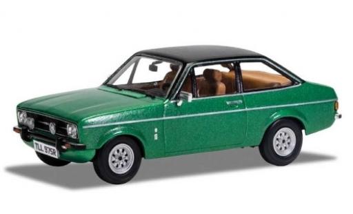 Diecast model cars Ford Escort Ghia MkII 1.3 metallic green/matt-black RHD 1/43 Vanguards