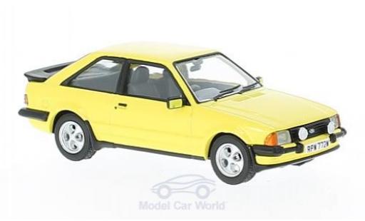 Diecast model cars Ford Escort XR3 MKIII yellow RHD 1/43 Vanguards