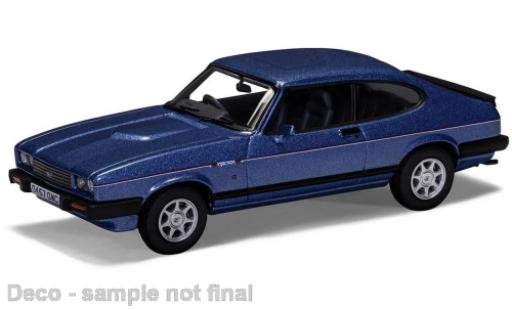 Diecast model cars Ford Capri 2.8i MK III Injection Special metallise blue RHD 1984 1/43 Vanguards