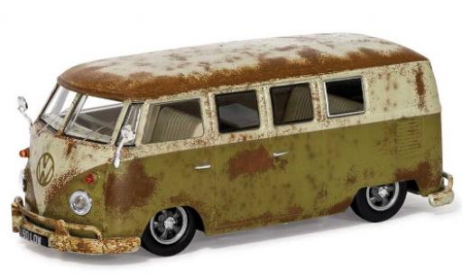 Diecast model cars Volkswagen T1 Base 1500 (Type 2) green/grey RHD Rat-Look Splitty 1/43 Vanguards