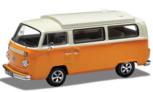 Diecast model cars Volkswagen T2 Base Camper orange/beige RHD 1/43 Vanguards