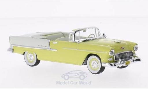 Diecast model cars Chevrolet Bel Air Convertible yellow/white 1955 1/43 Vitesse