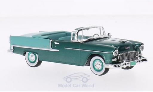 Diecast model cars Chevrolet Bel Air Convertible metallic green/turquoise 1955 1/43 Vitesse