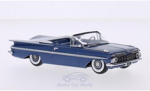 Diecast model cars Chevrolet Impala Convertible metallic blue 1959 hood ge&Atilde;&para;ffnet 1/43 Vitesse