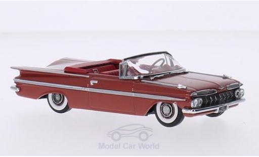 Diecast model cars Chevrolet Impala Convertible metallic red 1959 1/43 Vitesse