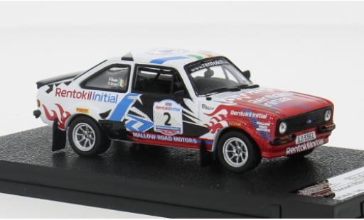 Diecast model cars Ford Escort RS 1800 MKII No.2 Killarney Historic Rally 2019 1/43 Vitesse