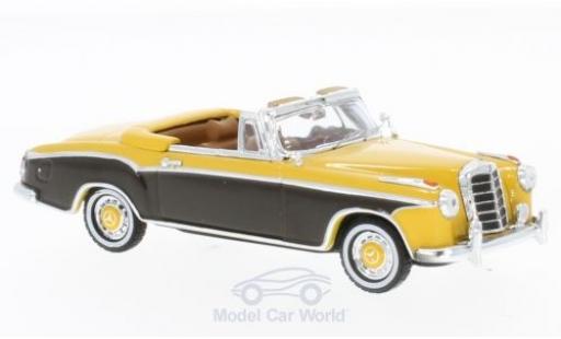 Diecast model cars Mercedes 220 SE Convertible yellow/brown 1958 1/43 Vitesse