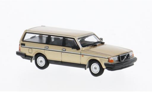 Diecast model cars Volvo 240 GL Estate gold 1/87 Minichamps