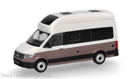 Diecast model cars Volkswagen Crafter Grand California 600 white/beige 1/87 Herpa