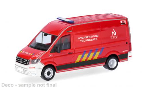 Diecast model cars Volkswagen Crafter Kasten van HD Fire brigade Interventions Techniques (B) 1/87 Herpa