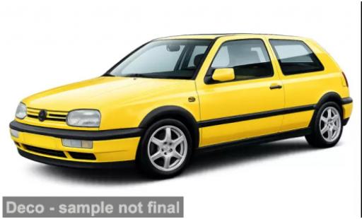 Diecast model cars Volkswagen Golf GTI yellow 1994 1/18 Norev