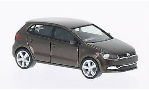 Volkswagen Polo Base 1/87 Herpa (6C) brown 5-Turer 2014 diecast model cars