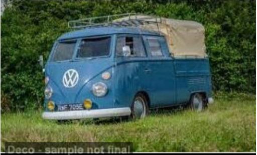 Diecast model cars Volkswagen T1 Base blue 1/43 Cararama