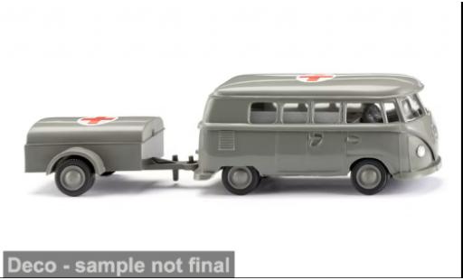 Diecast model cars Volkswagen T1 B Bus with Anh&Atilde;&curren;nger 1963 Roten Hahn 1/87 Wiking