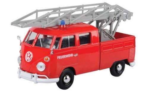Diecast model cars Volkswagen T1 Base Leiterwagen red 1/24 Motormax