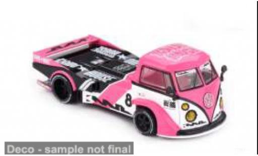 Diecast model cars Volkswagen T1 Base pink/Dekor 1972 1/64 Mini GT