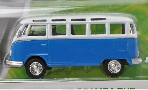 Volkswagen T1 Base 1/64 Greenlight Samba blue/white diecast model cars