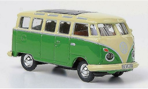 Volkswagen T1 Base 1/87 Schuco Samba Bus beige/green diecast model cars