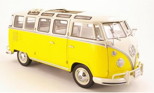 Diecast model cars Volkswagen T1 Base Samba yellow 1/12 Sun Star