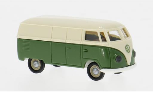 Diecast model cars Volkswagen T1 A van beige/green 1950 1/87 Brekina
