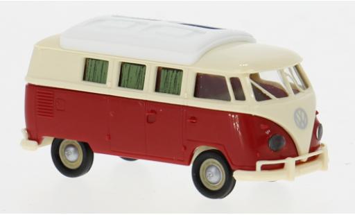 Diecast model cars Volkswagen T1 B Camper beige/red 1960 1/87 Brekina
